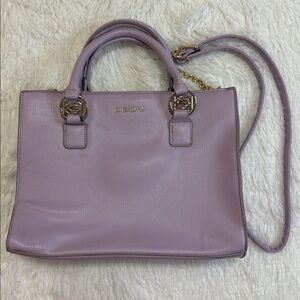 Bebe Lilac Tote with Gold Hardware